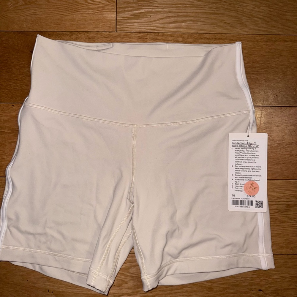 Lululemon Athletica White Bike Shorts